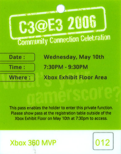 Xbox C3@E3 2006 pass