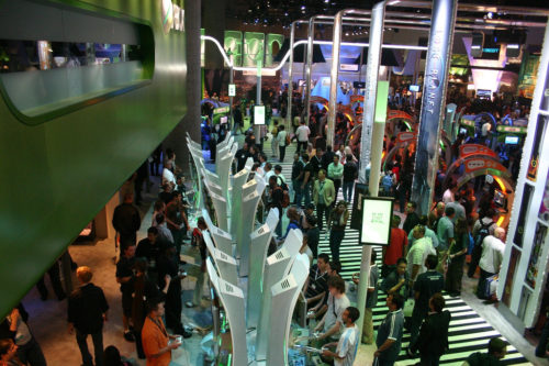 A view of the Xbox booth from the second floor during E3 2006